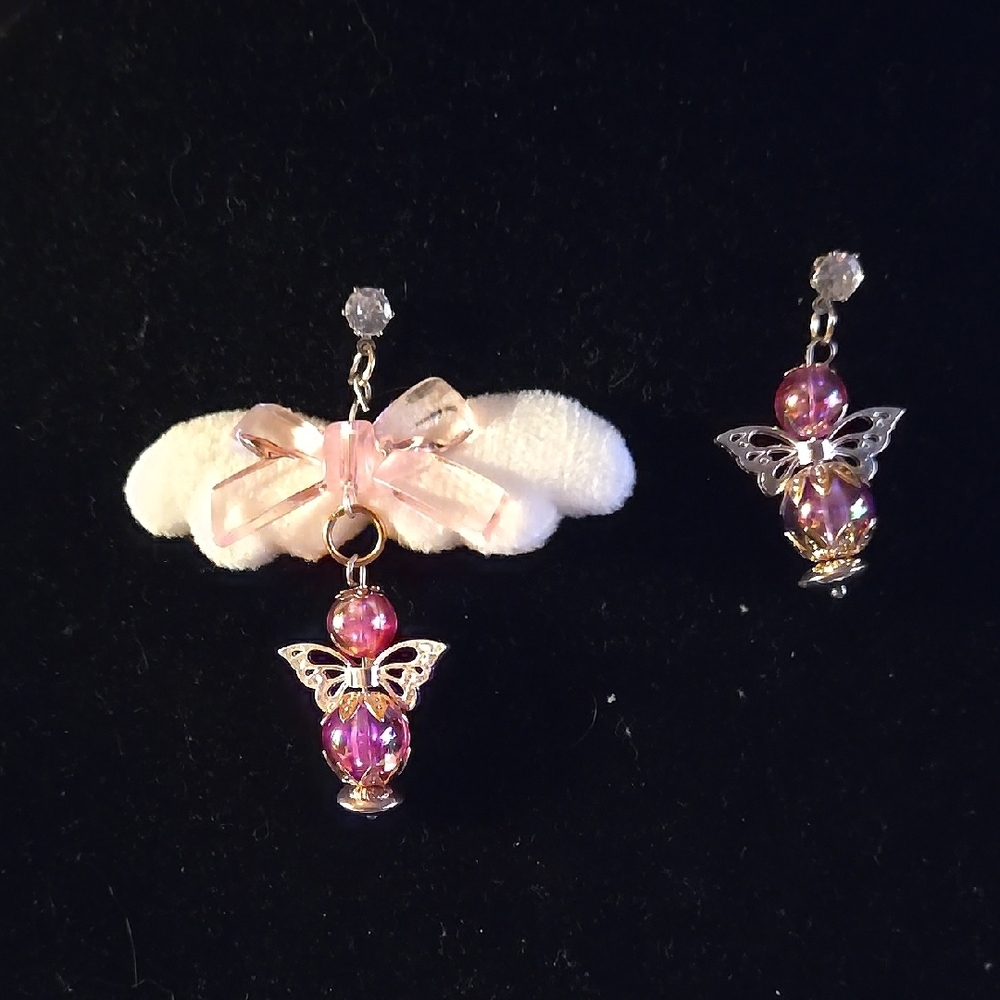 Mismatched Angel Earring Set
